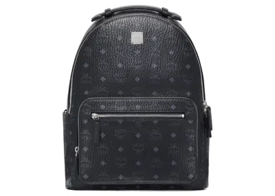 Pre-owned Mcm Stark Backpack Visetos Monogram In Black