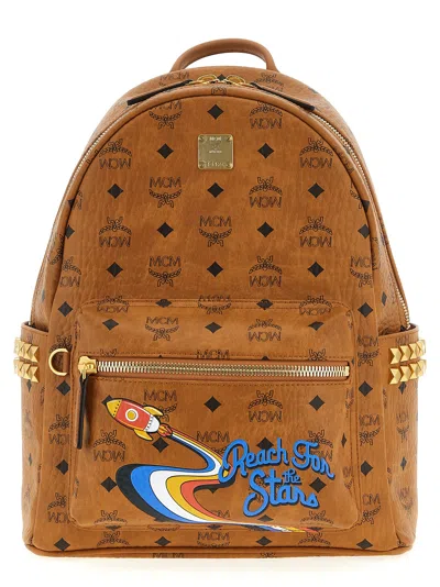 Mcm Stark Backpacks & Travels Brown