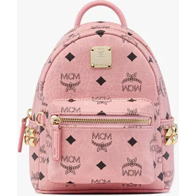 Mcm Stark Bebe Boo Side Studs Backpack In Pink