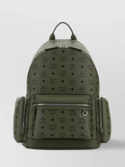 Mcm Stark Canvas Printed Backpack