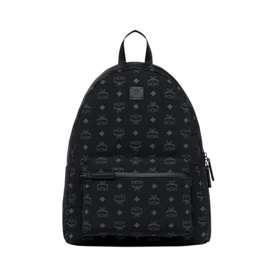 Pre-owned Mcm Stark Fabric Medium Backpack 'black' | Men's Size Onesize
