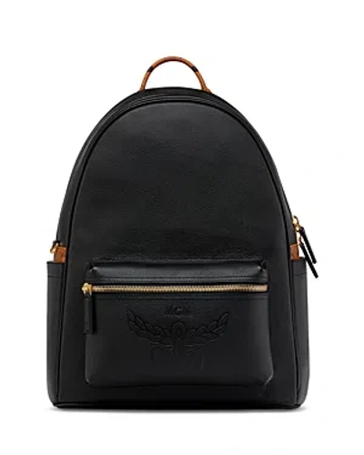 Mcm Stark Medium Leather Backpack In Black