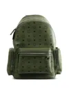 Mcm Stark Monogram Backpack In Green