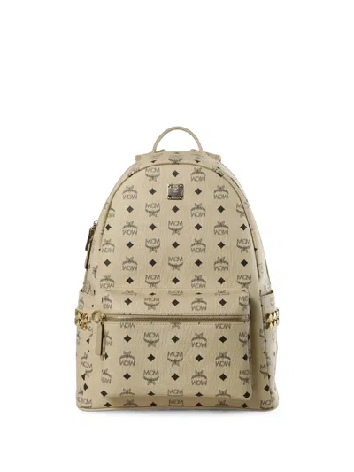 Mcm Stark Monogram-print Backpack In Neutral