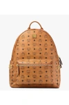 Mcm Stark Side Studs Backpack In Orange