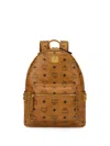 Mcm Stark Side Studs Backpack In Brown