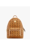 Mcm Stark Side Studs Backpack In Cognac