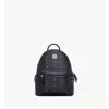 Mcm Stark Side Studs Backpack In Visetos In Black