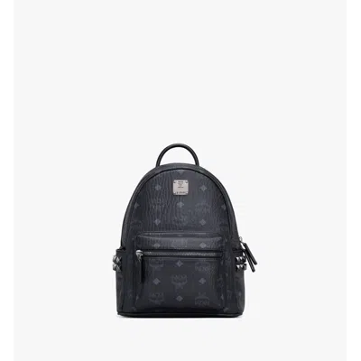 Mcm Stark Side Studs Backpack In Visetos In Black