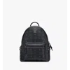Mcm Stark Side Studs Backpack In Visetos In Black