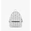 Mcm Stark Side Studs Backpack In Visetos In White