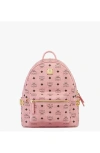 Mcm Stark Side Studs Backpack In Pink