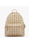 Mcm Stark Side Studs Backpack In Sand