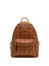 Mcm Stark Studded-detail Backpack In Brown