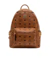 Mcm Stark Studded-detail Backpack In Brown