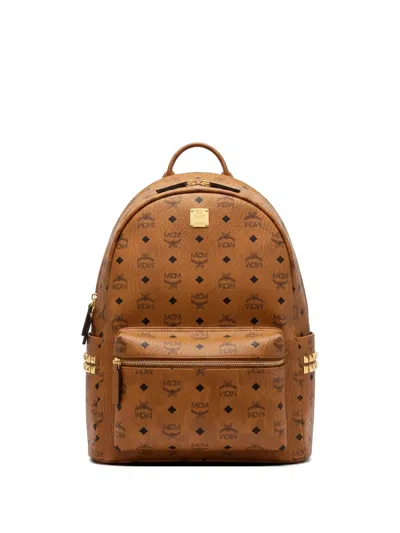Mcm Stark Stud-embellished Backpack In Pink