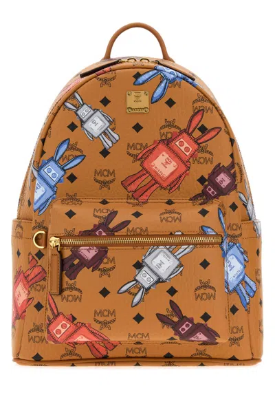Mcm Stark Medium Fashion Backpack In Brown