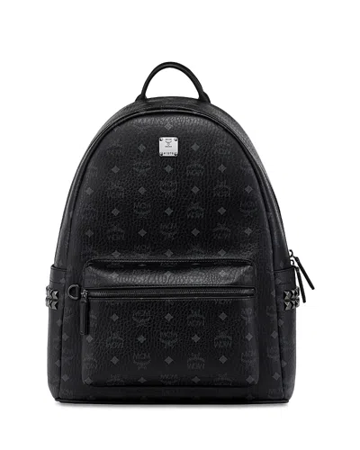Mcm Stark Vi Logo Pattern Backpack In Black