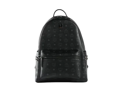 Pre-owned Mcm Stark Vi Medium Backpack In Black