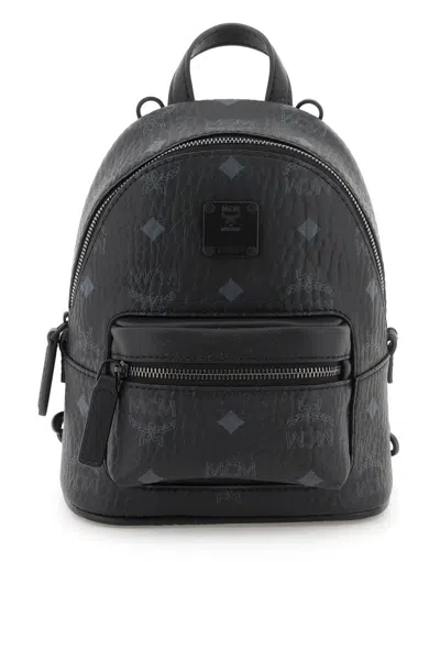 Mcm Stark Visetos Leather Backpack Bag () In Black