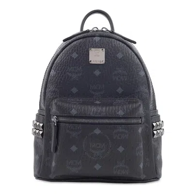 Mcm Stark Visetos Studded Backpack In Black