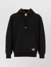 Mcm Stretch Polyester Blend Hooded Sweatshirt In Black