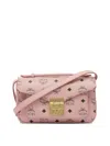 Mcm Shoulder Bags With Adjustable Strap And Gold-tone Hardware In Pink