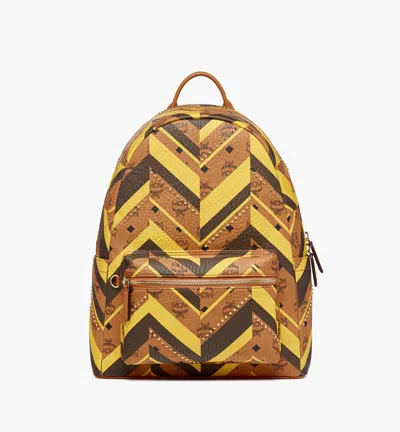Mcm Studded Stark Backpack In Mega Herringbone Visetos In Multi