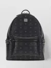 Mcm Studded Top Handle Backpack With Adjustable Straps