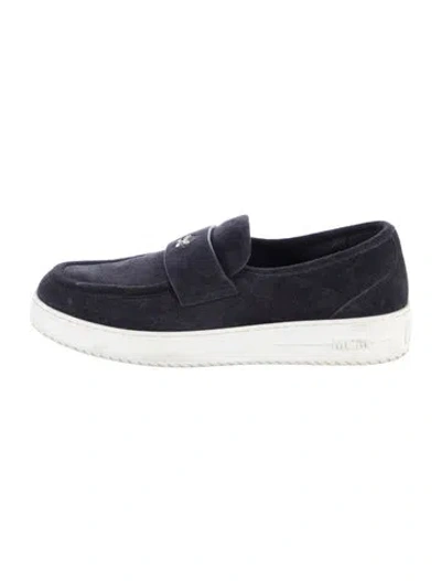 Pre-owned Mcm Suede Sneakers In Blue