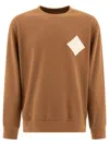 Mcm Men's Sweatshirt With Laurel Logo In Brown