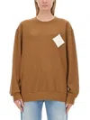 Mcm Women's Sweatshirt With Logo In Buff
