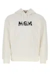 Mcm Ivory Cotton Sweatshirt In White