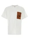 Mcm Interwoven Lettered Pocket T-shirt In White