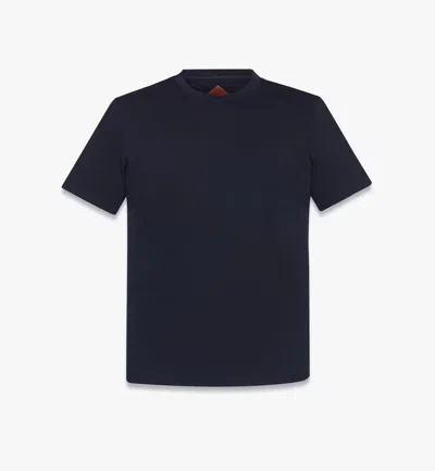 Mcm T-shirt With Logo In Blue