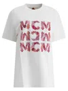 Mcm Crew Neck Graphic Print Short Sleeves In White