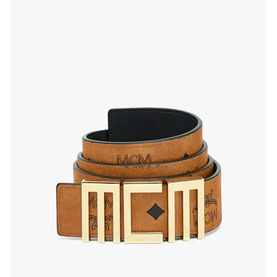 Mcm Tech  Belt 1.5" In Visetos In Brown