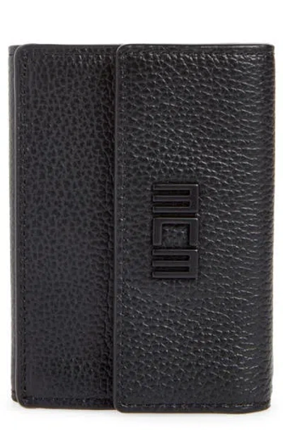 Mcm Tech Trifold Flap Wallet In Black
