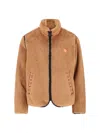 Mcm Shearling Sleeveless High Collar Jacket Side Pockets In Brown