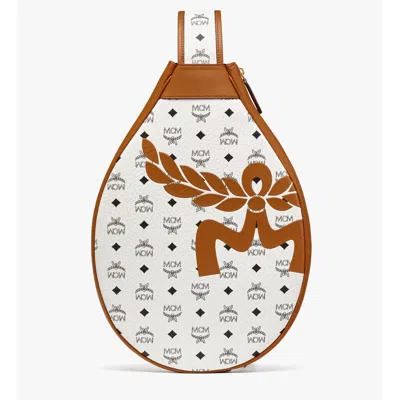 Mcm Tennis Racket Cover In Mega Laurel Visetos In Black
