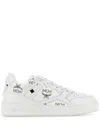 Mcm Terrain Canvas Printed Sneakers In White