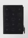 Mcm Textured Canvas Wallet With Unique Finish