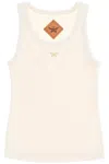 MCM TEXTURED SLEEVELESS TOP WITH LOGO