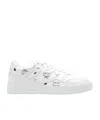 Mcm Terrain Canvas Printed Sneakers In White