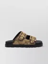 Mcm Sandals In Lauretos Raffia Jacquard