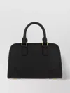 Mcm Tonal Hardware Mini Handbag In Smooth Leather With Detachable Strap In Black