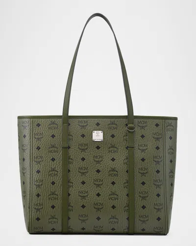 Mcm Toni Medium Visetos Shopper Tote Bag In Brown