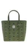 Mcm Mini Toni Visetos-monogram Top-zip Tote Bag In Green
