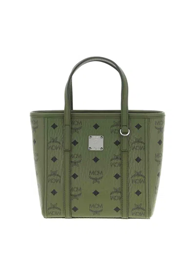 Mcm Toni Mini Shopping Bag In Green