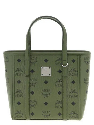 Mcm 'toni' Mini Shopping Bag In Green